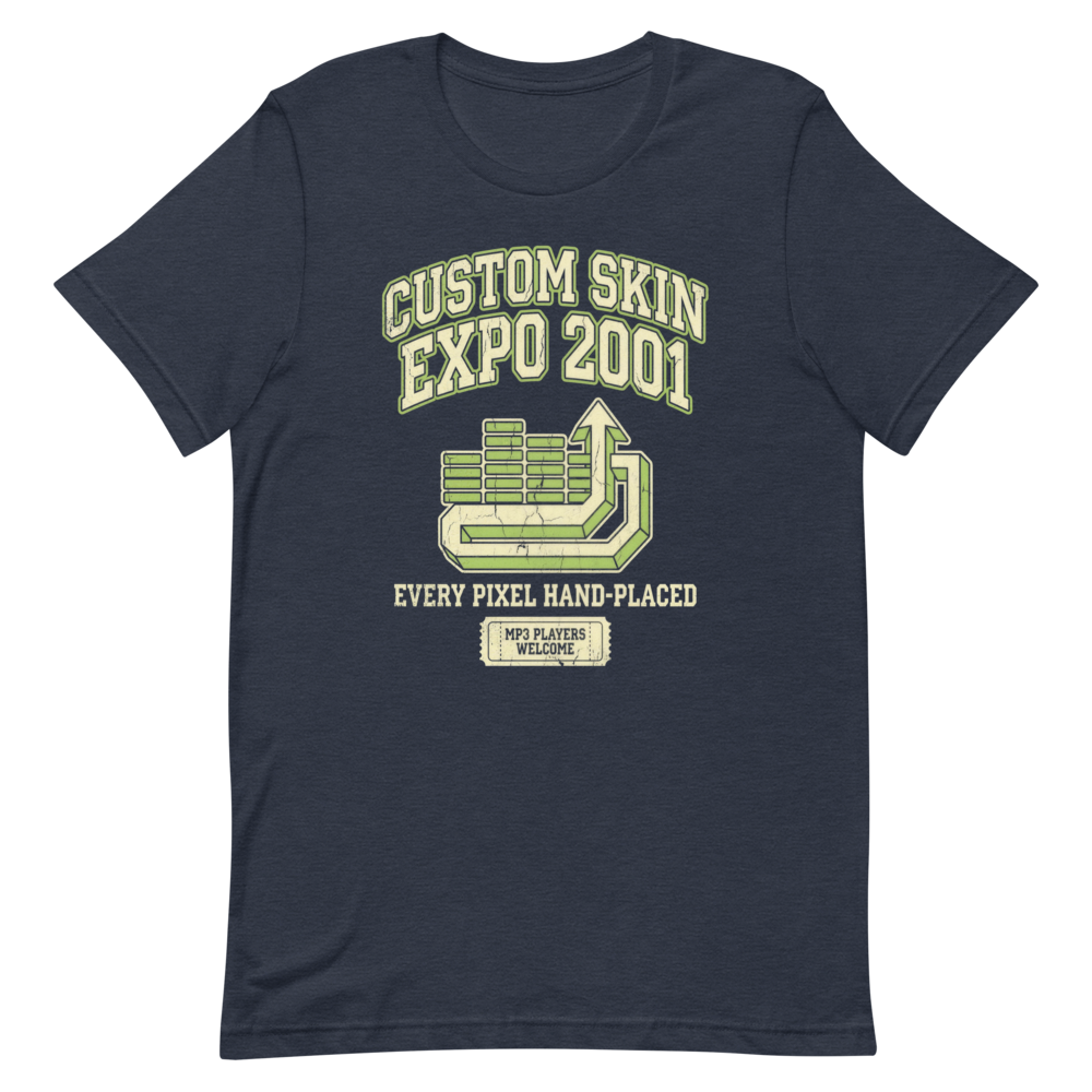 Custom Skin Expo 2001 | MP3 Era Tee - Heather Navy