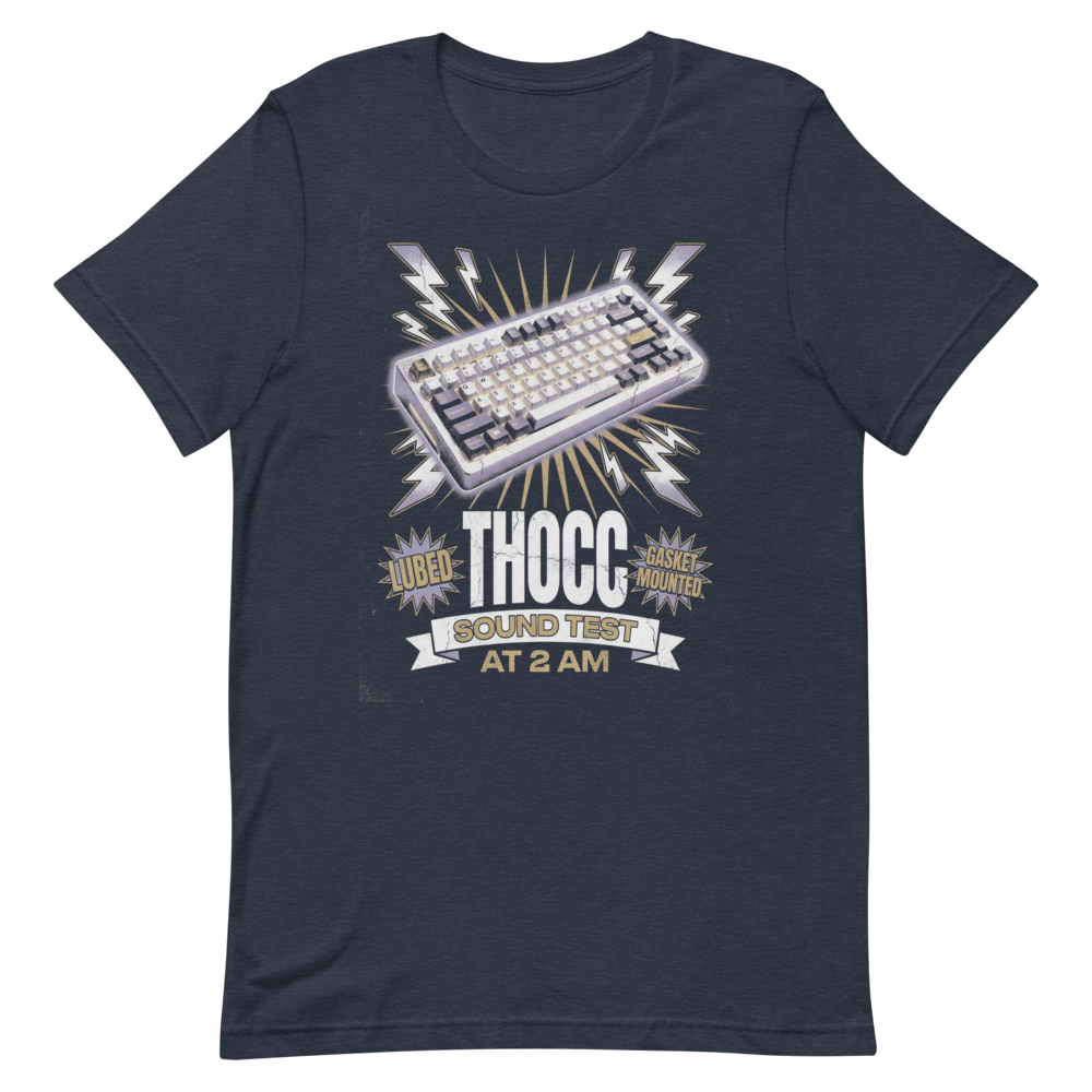 THOCC | Mechanical Keyboard Tee - Heather Navy