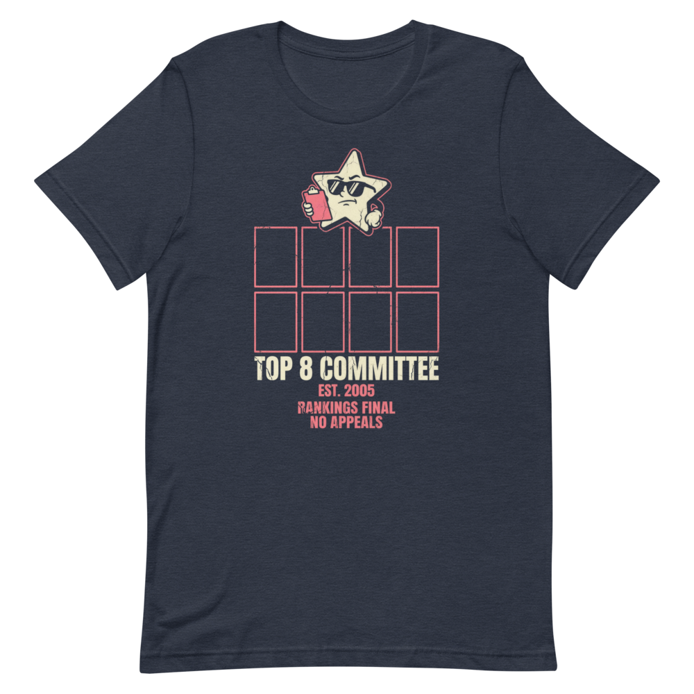 Top 8 Committee | Social Media Nostalgia Tee - Heather Navy