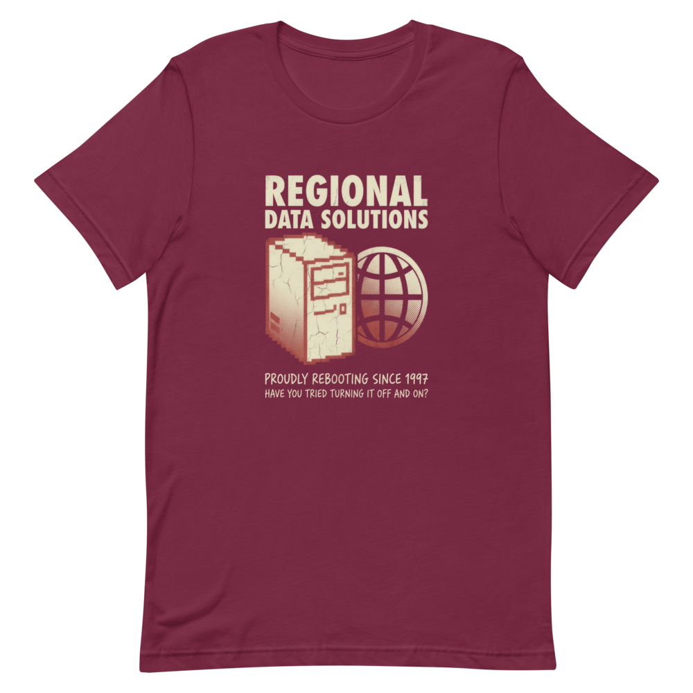 Regional Data Solutions | Retro IT Tee - Maroon