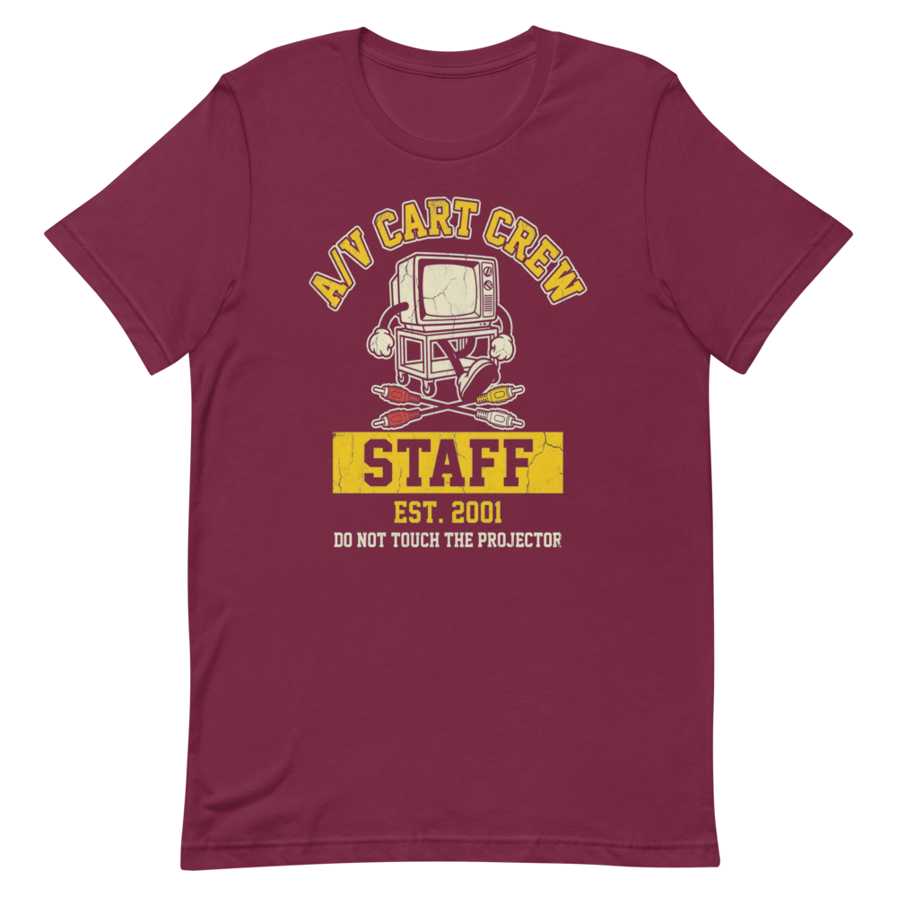 A/V Cart Crew Staff | School Nostalgia Tee - Maroon