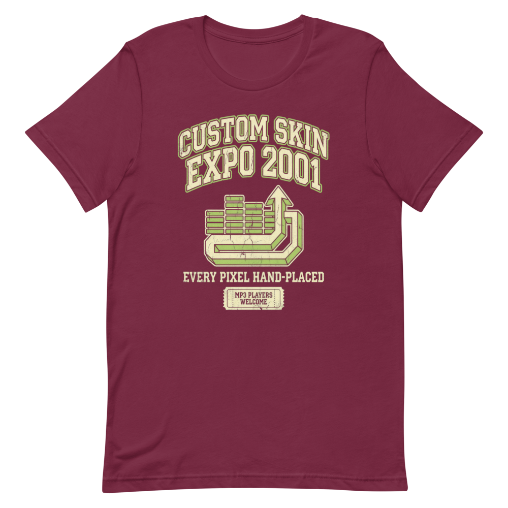 Custom Skin Expo 2001 | MP3 Era Tee - Maroon