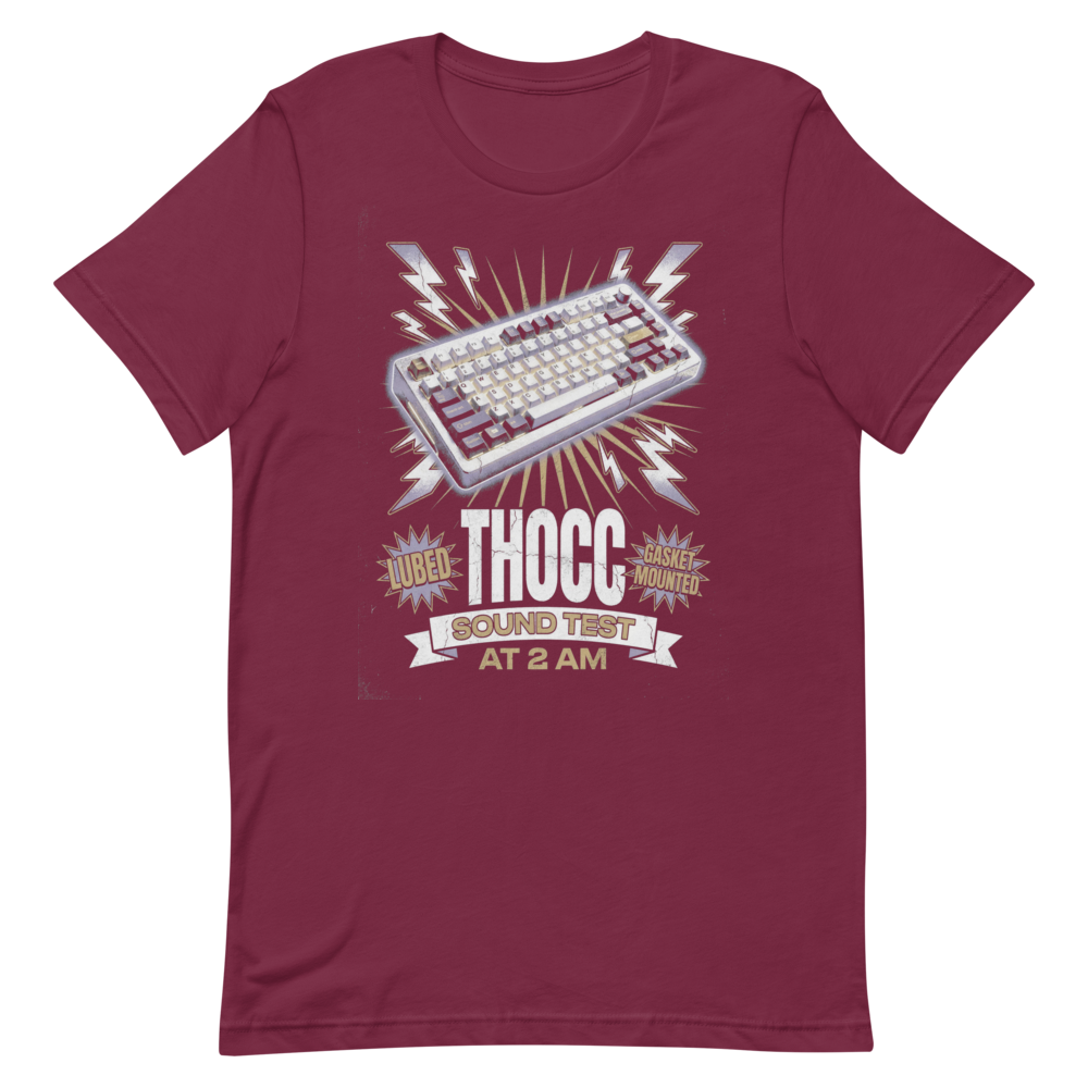 THOCC | Mechanical Keyboard Tee - Maroon