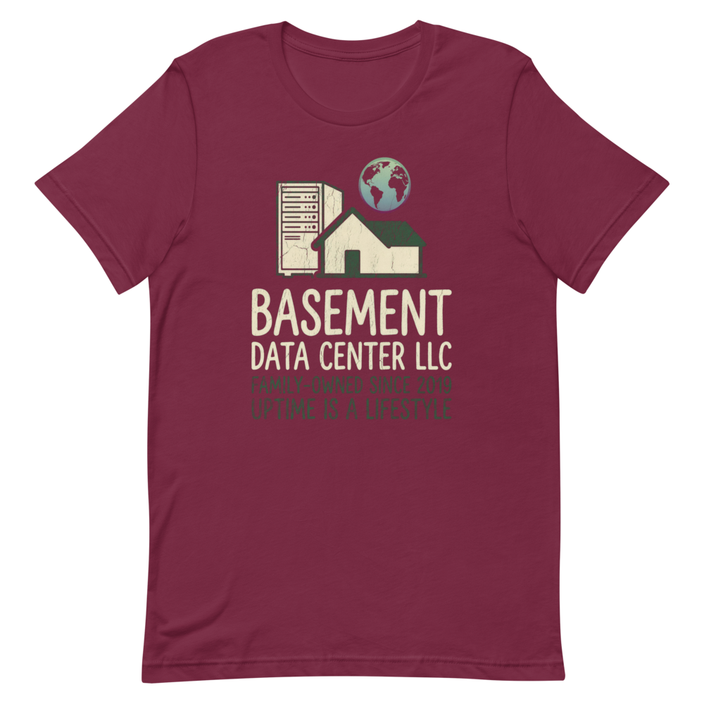 Basement Data Center LLC | Homelab Tee - Maroon