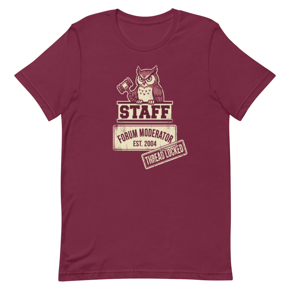 Forum Moderator Staff | Internet History Tee - Maroon