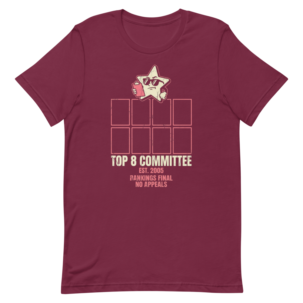 Top 8 Committee | Social Media Nostalgia Tee - Maroon
