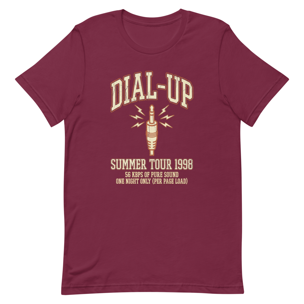 Dial-Up Summer Tour 1998 | Vintage Internet Tee - Maroon