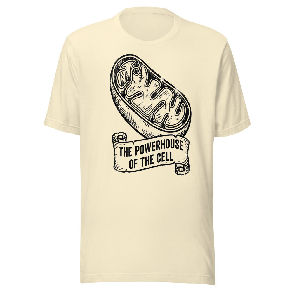 Mitochondria — The Powerhouse of the Cell | Vintage Science Tee Natural flat lay