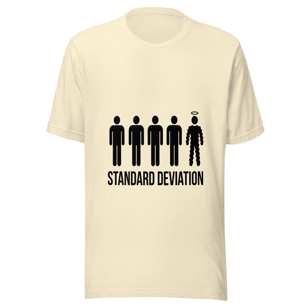Standard Deviation | Statistics Tee Natural flat lay