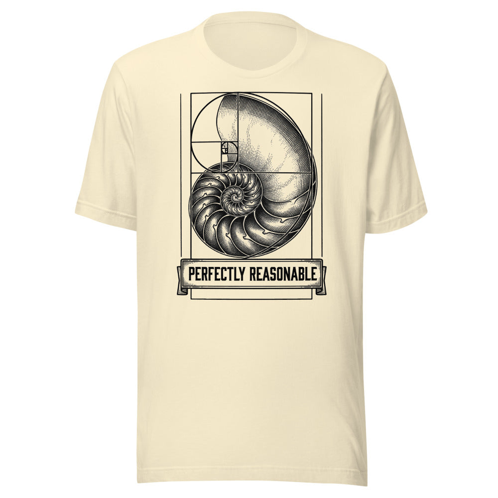 Perfectly Reasonable — Golden Ratio | Vintage Math Tee Natural flat lay