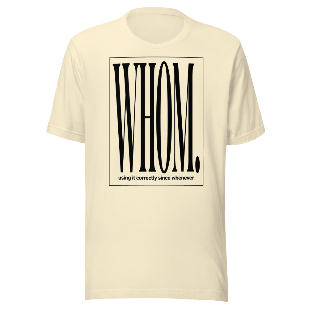 Whom. — Using It Correctly Since Whenever | Grammar Tee Natural flat lay