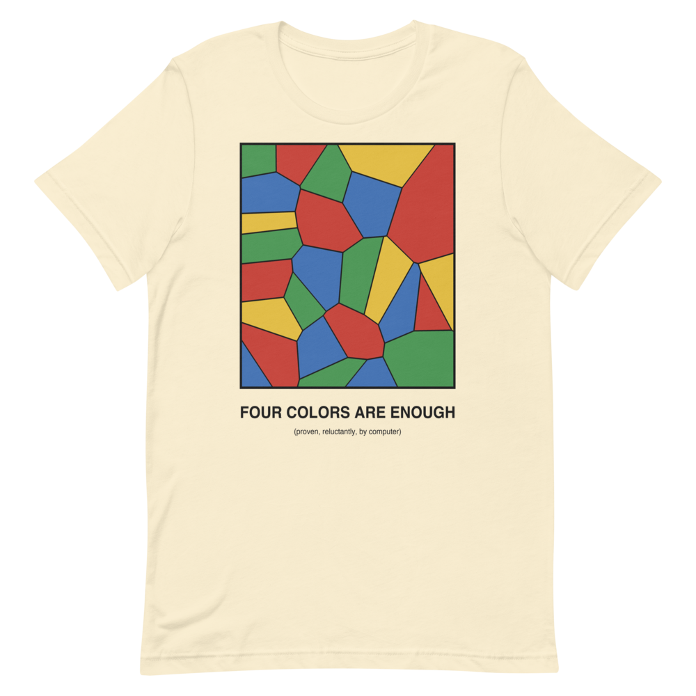 Four Colors Are Enough | Math Theorem Tee - Natural