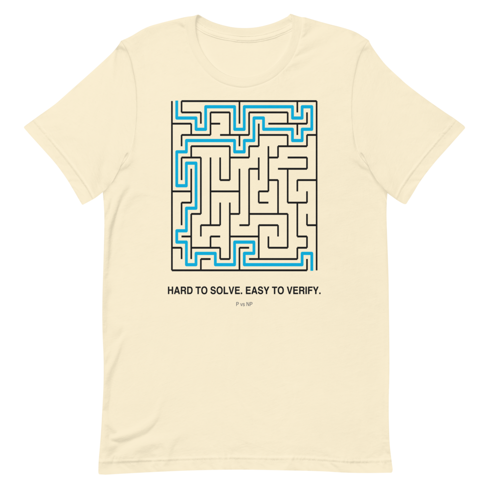Hard to Solve. Easy to Verify: P vs NP | Computer Science Tee - Natural