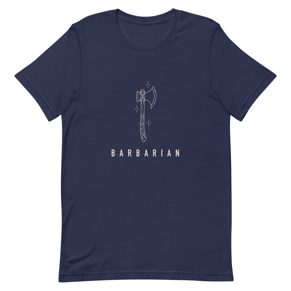 Barbarian | TTRPG Class Line - Staple (Bella+Canvas 3001) Navy
