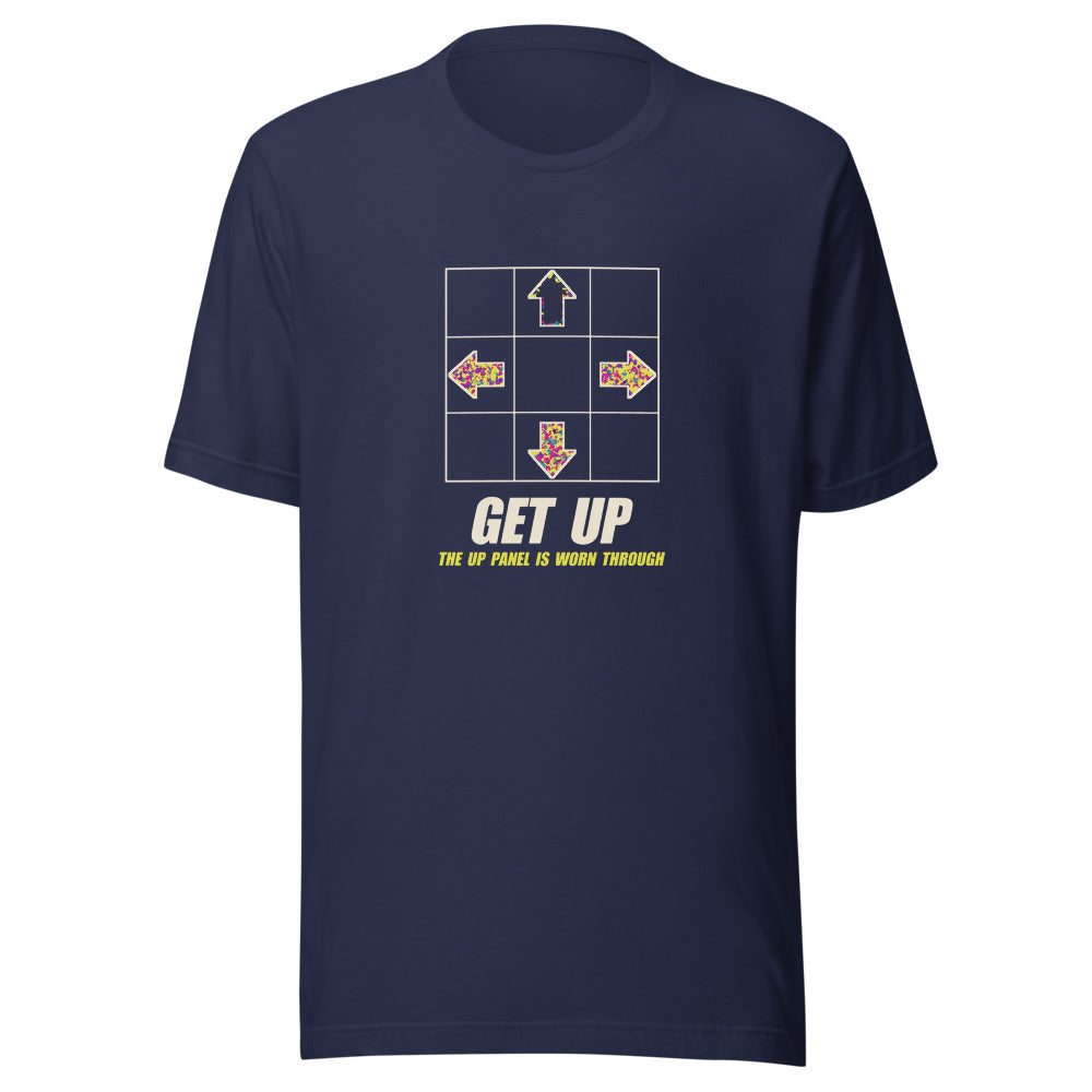 Get Up | Arcade Dance Pad Tee Navy flat lay