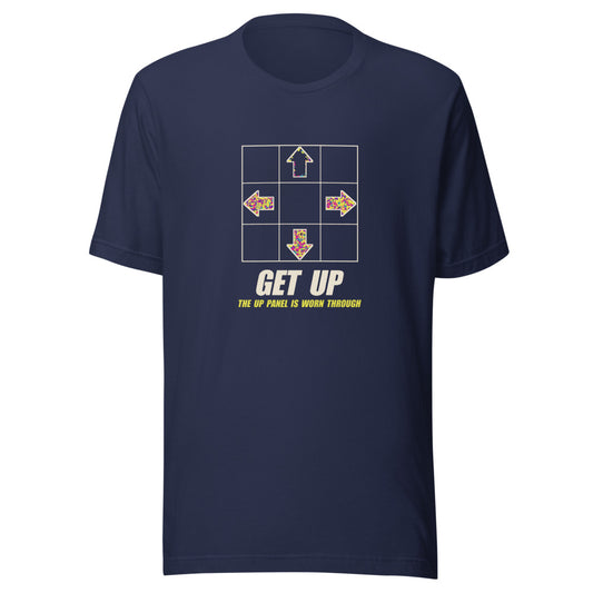 Get Up | Arcade Dance Pad Tee Navy flat lay