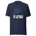 The Struggle Is The Point | Difficulty Select Arcade Tee Navy flat lay