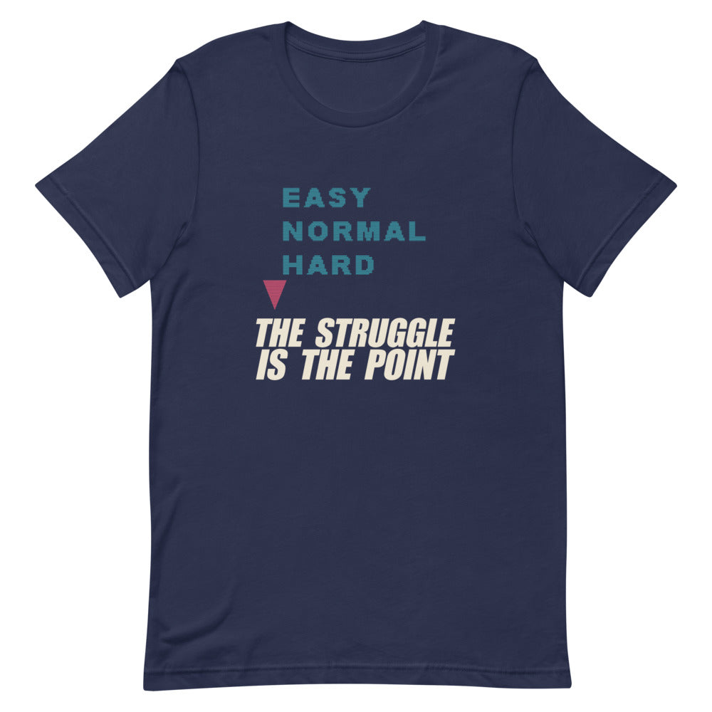 The Struggle Is The Point | Difficulty Select Arcade Tee print detail 1
