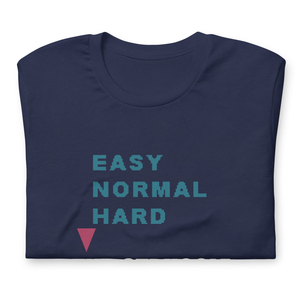 The Struggle Is The Point | Difficulty Select Arcade Tee print detail 2