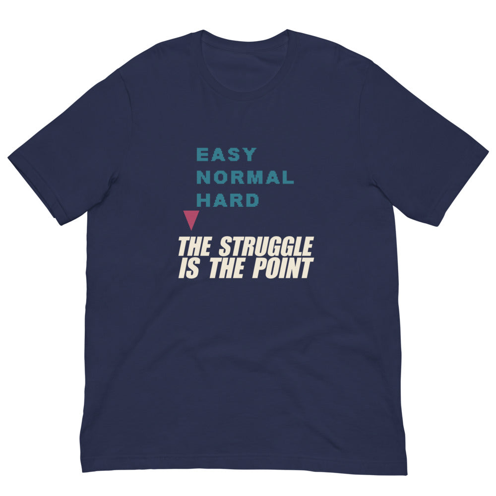 The Struggle Is The Point | Difficulty Select Arcade Tee print detail 3