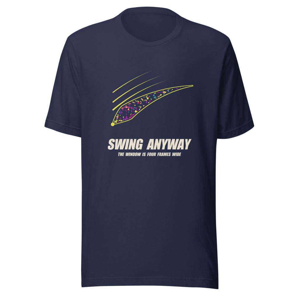 Swing Anyway | Four Frame Window Arcade Tee Navy flat lay