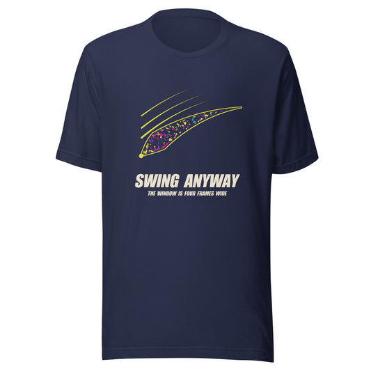 Swing Anyway | Four Frame Window Arcade Tee Navy flat lay
