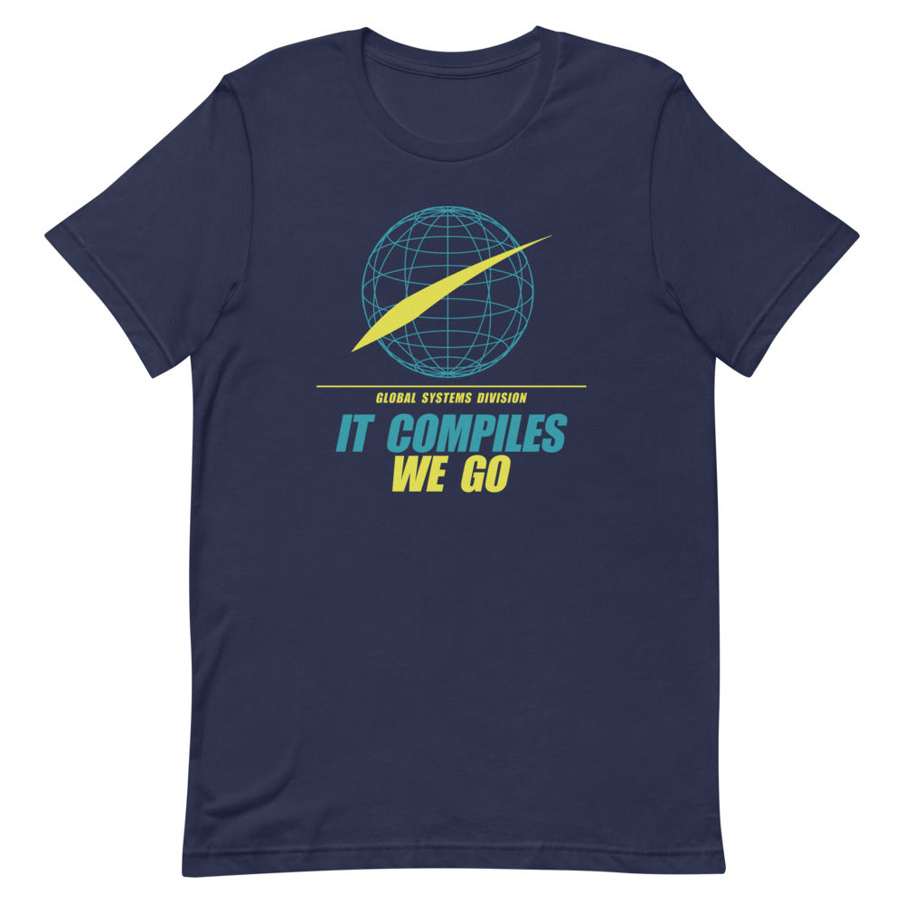 It Compiles, We Go | Retro Tech Swag Tee print detail 1