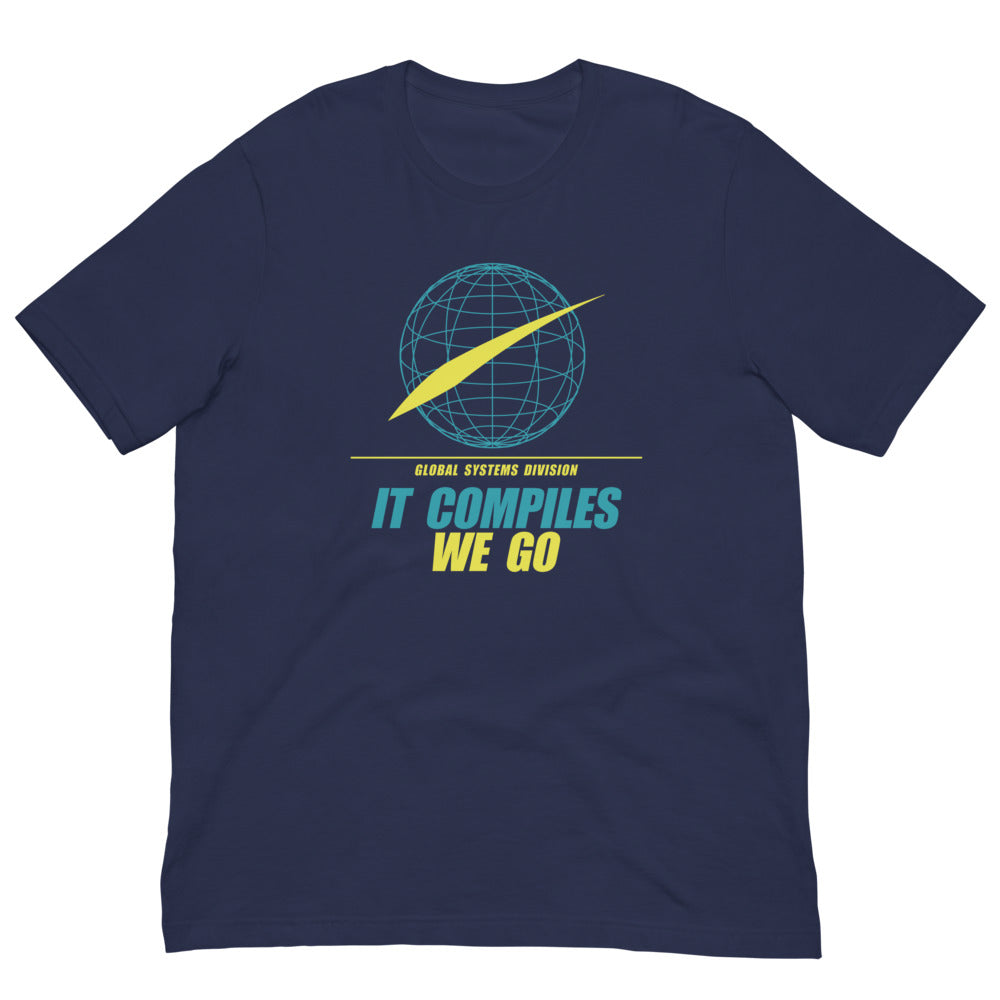 It Compiles, We Go | Retro Tech Swag Tee print detail 3