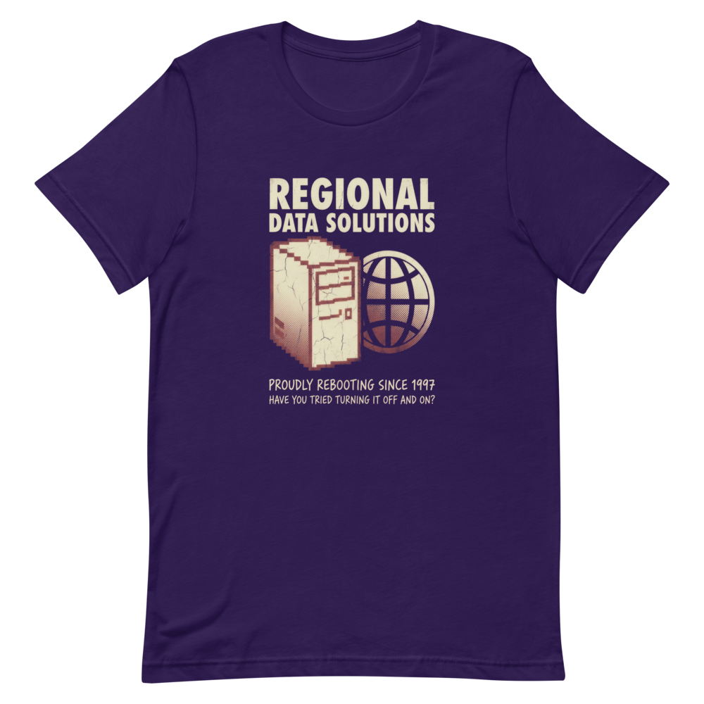 Regional Data Solutions | Retro IT Tee - Team Purple