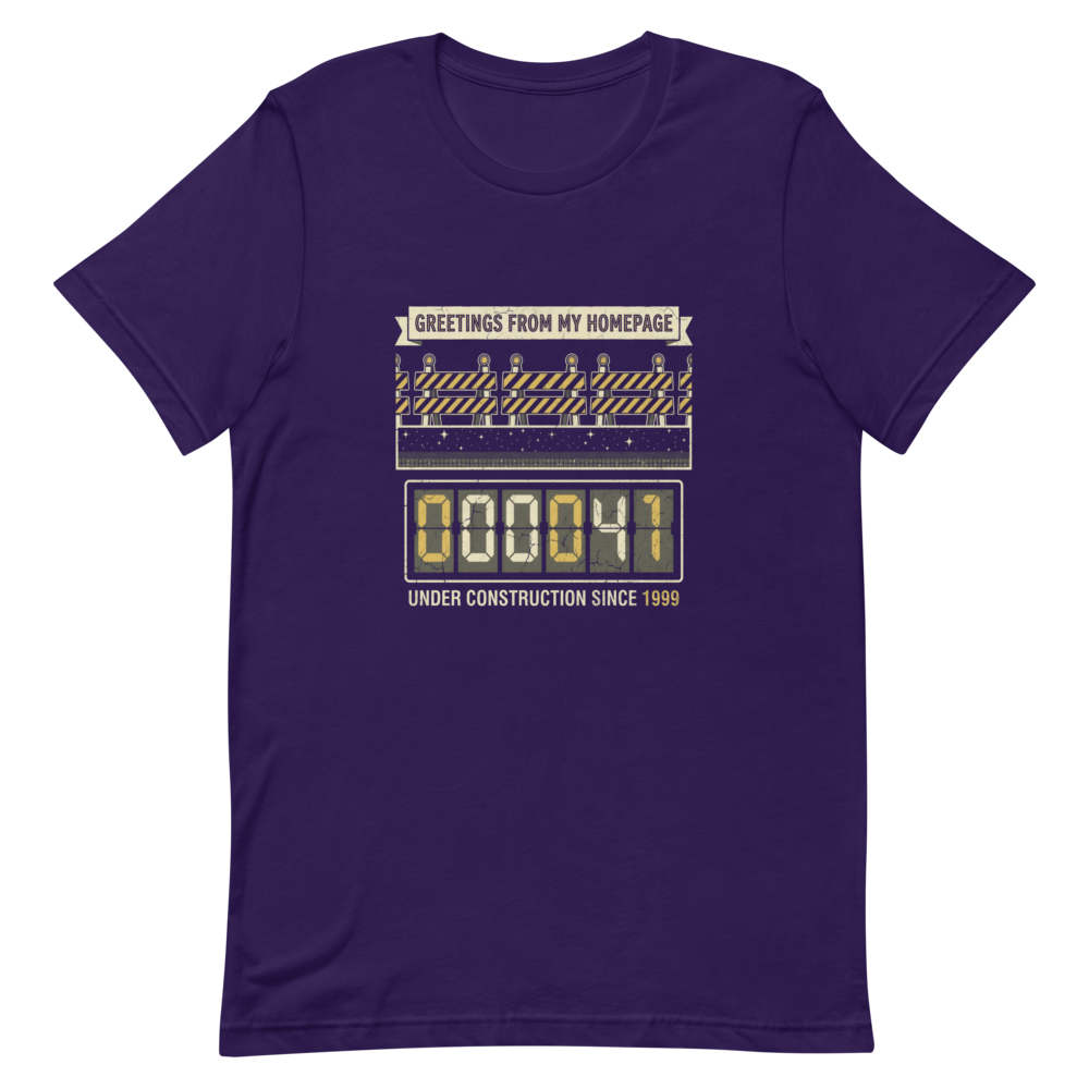 Greetings from My Homepage | Retro Internet Tee - Team Purple