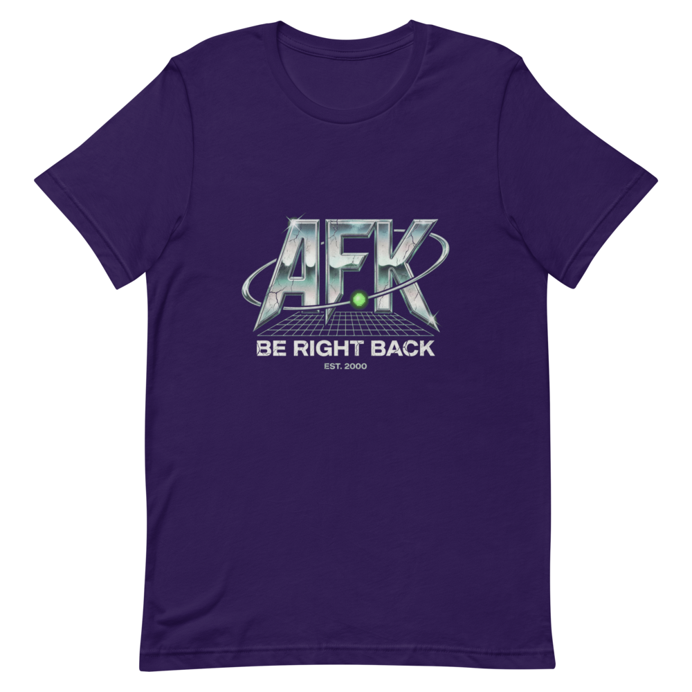 AFK (Be Right Back) | Y2K Chrome Tee - Team Purple