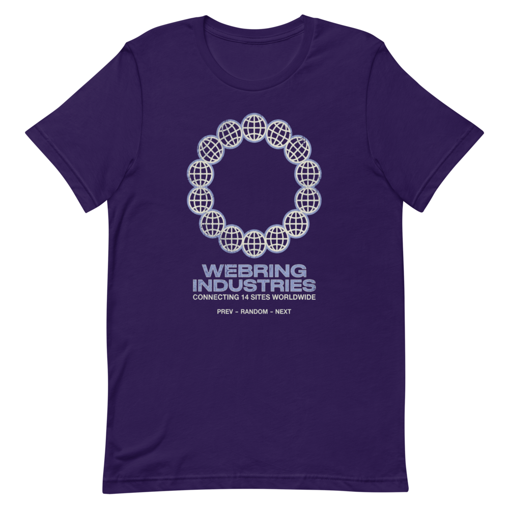 Ring of Globes | Retro Internet Tee - Team Purple