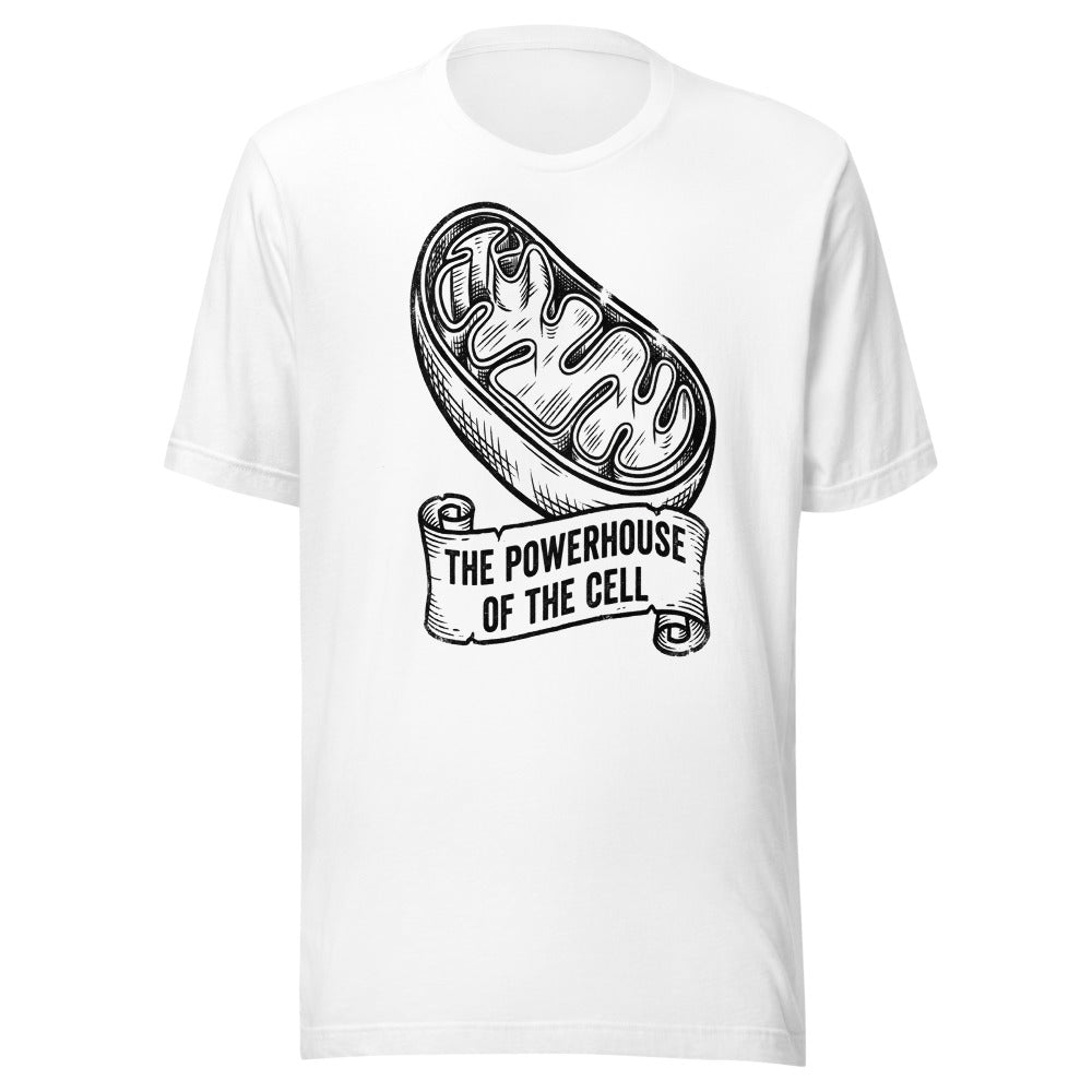 Mitochondria — The Powerhouse of the Cell | Vintage Science Tee White flat lay