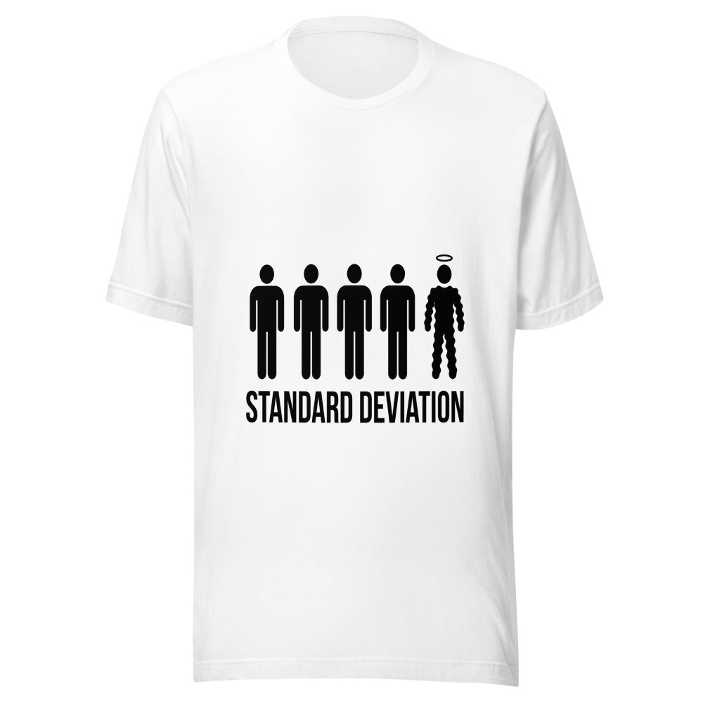 Standard Deviation | Statistics Tee White flat lay