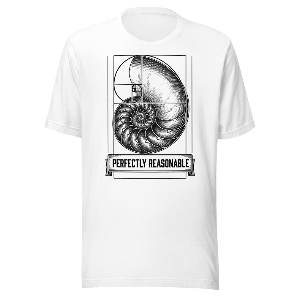 Perfectly Reasonable — Golden Ratio | Vintage Math Tee White flat lay