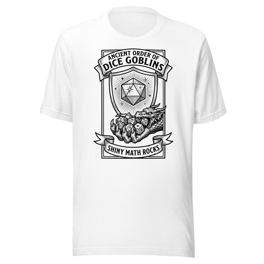 Ancient Order of Dice Goblins | Crest Tee White flat lay
