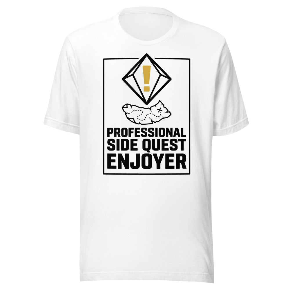 Professional Side Quest Enjoyer | Gamer Tee White flat lay