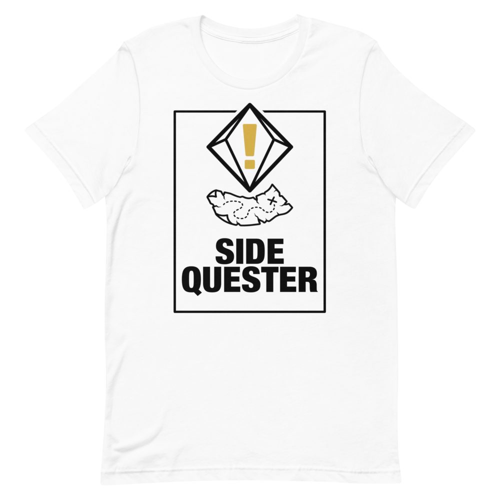 Side Quester | Gamer Tee - White