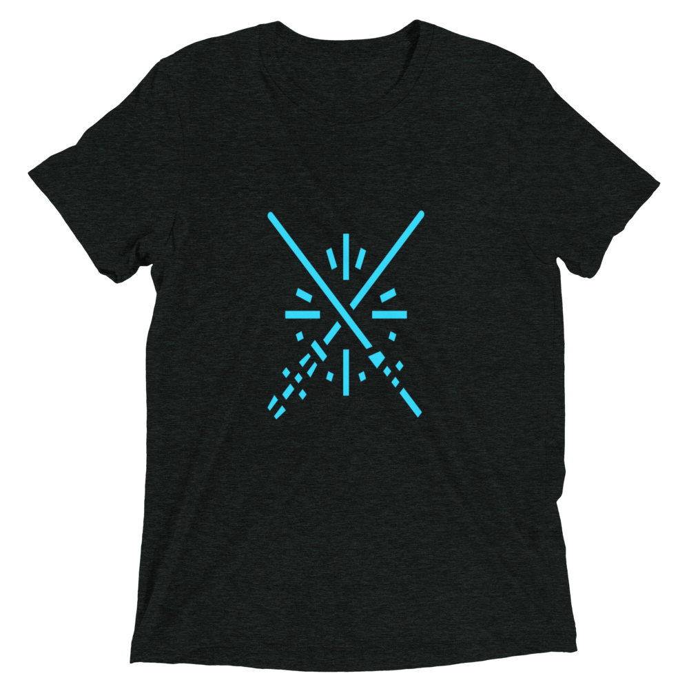 Crossed Blades T-Shirt - Charcoal-Black Triblend