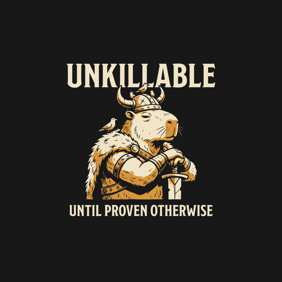 Unkillable | Until Proven Otherwise Tee design artwork